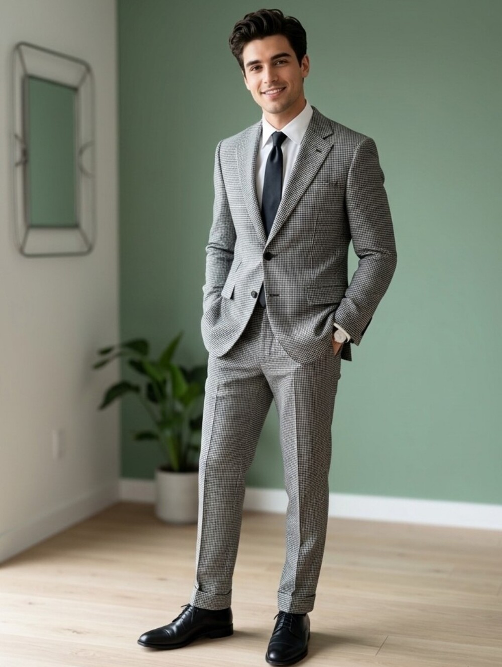 Brooks Brothers Wool Cashmere 2pc Suit Mens 44R Botto Giuseppe Biella Italy HT